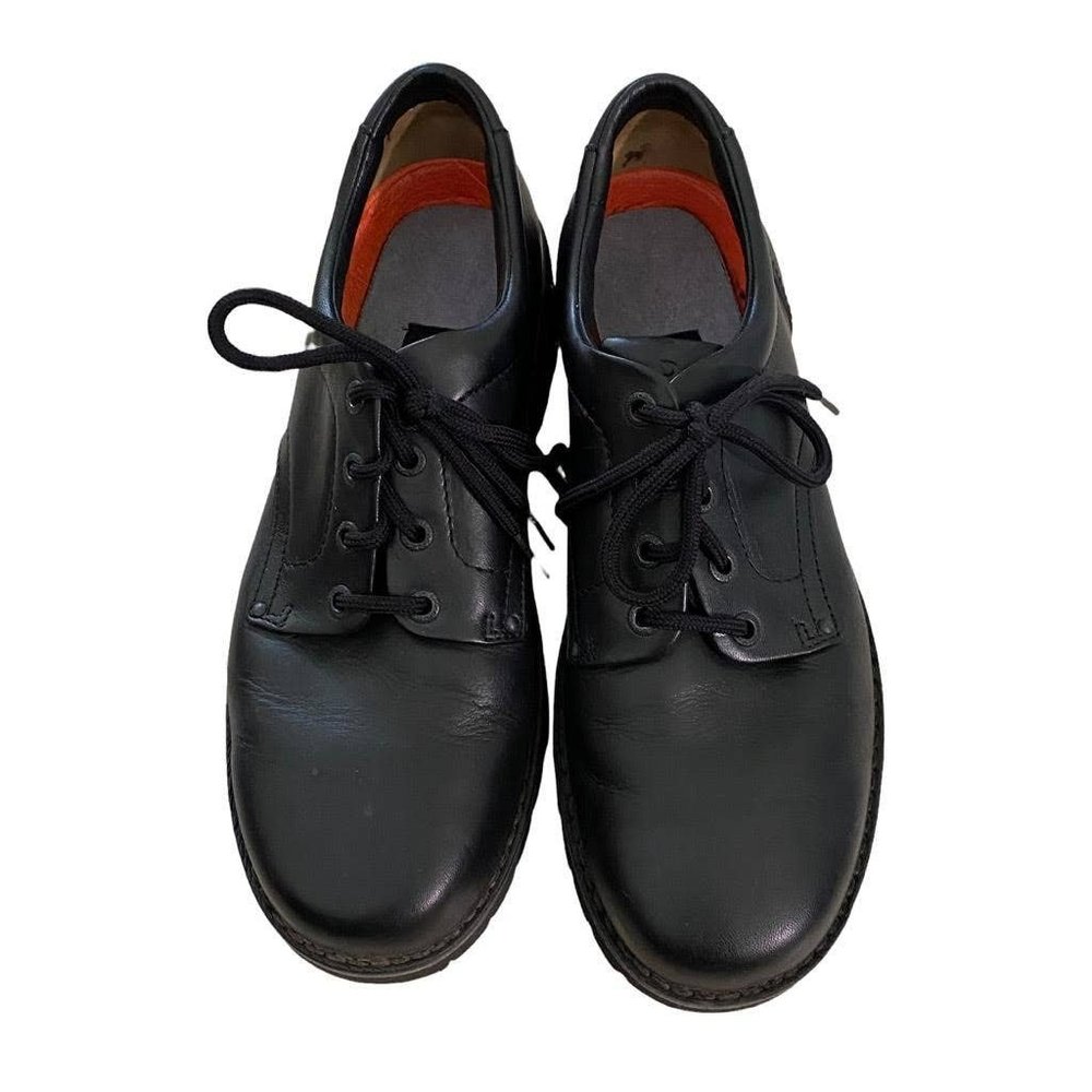 😎Rockport men black leather oxford shoes